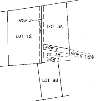 sketch of lots and rights of way