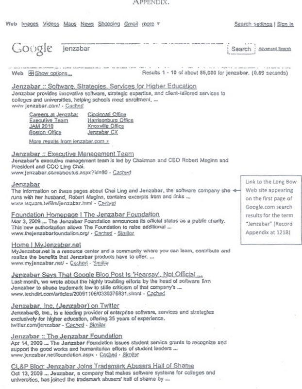 APPENDIX: Screenshot of Google search results page