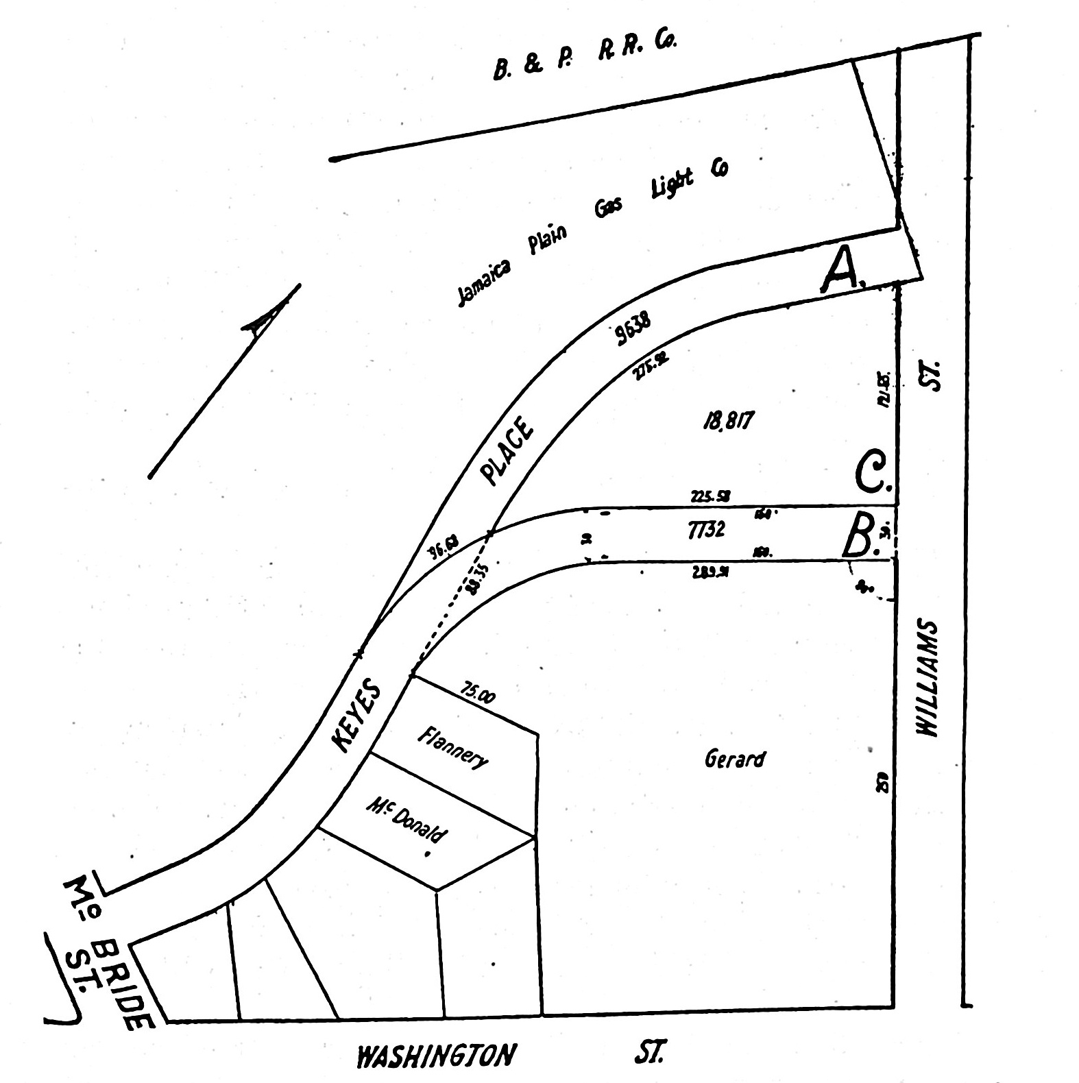 reduced copy of the plan accompanying the deed in 1896