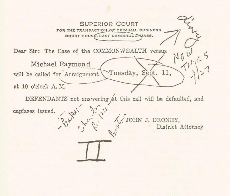 Notice of Arraingnment