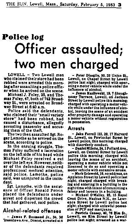Lowell Sun Article